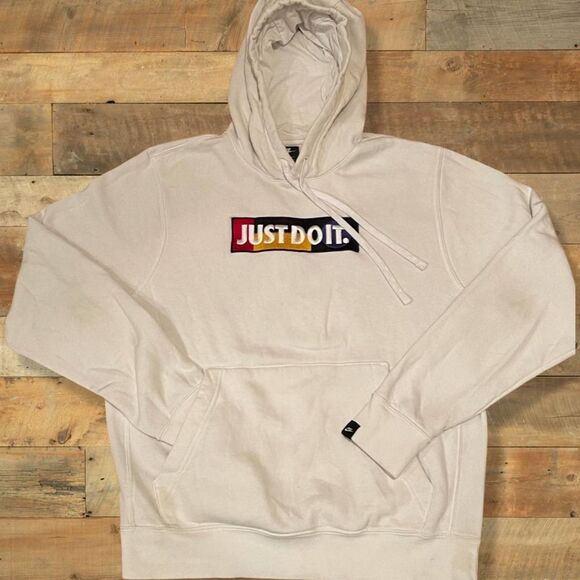 Vintage Nike Just Do It Embroidered Patch Logo Size Small Pullover Sweatshirt - Picture 1 of 5
